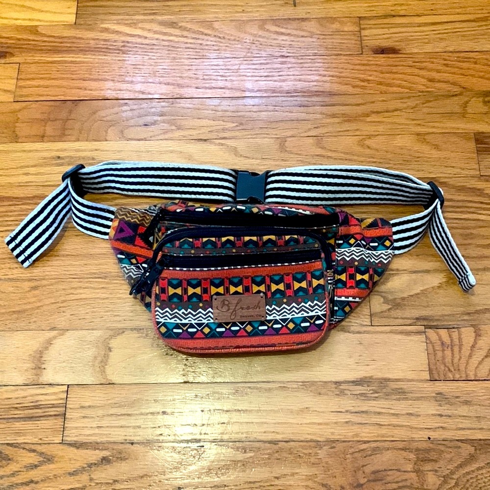COPY - Be Fresh Gear fanny pack tribal print striped